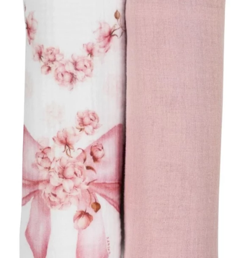 صورة مهاد الأطفال من جاميكس - تصميم زهور وردي لراحة الطفل