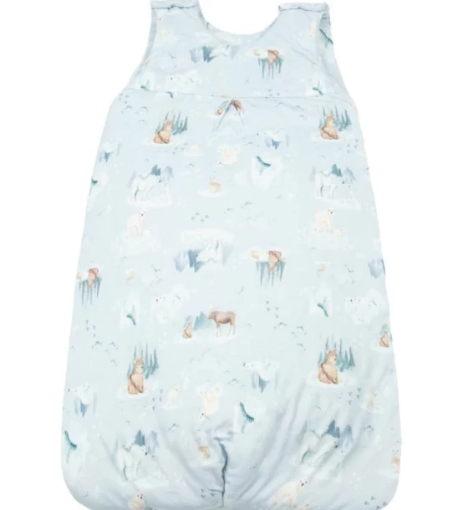 صورة كيس نوم بلووم من جايمكس - نقش حيوانات الغابة أزرق