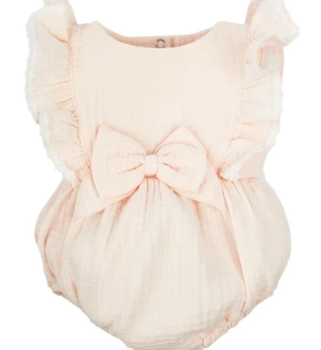 صورة فستان بيسا وردي للبنات -  قطن عضوي من جاميكس