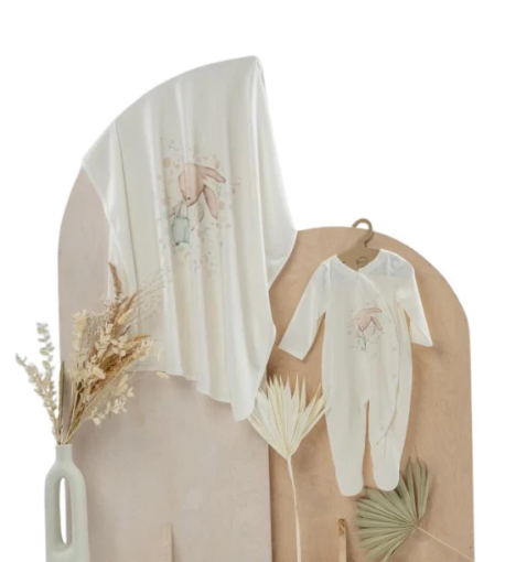 صورة طقم جاسير أبيض سادة للجنسين من جاميكس - أطقم ملابس الأطفال بادس