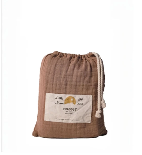 صورة ليتل موون: قماط قطن عضوي 100% - راحة واستدامة لطفلك-توب