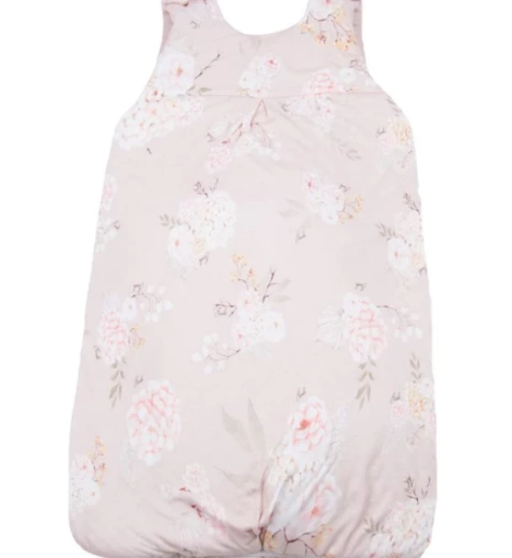 صورة كيس نوم بلووم من جاميكس - طباعة زهور وردية للمواليد