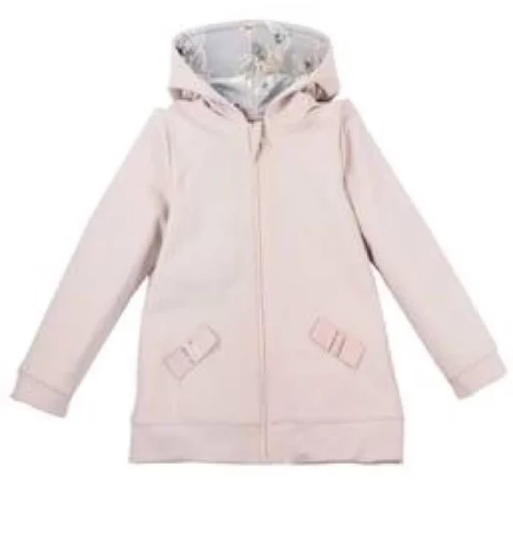 صورة جاكيت ريدا وردي داخله رمادي للبنات من جاميكس - سترات ومعاطف الأطفال