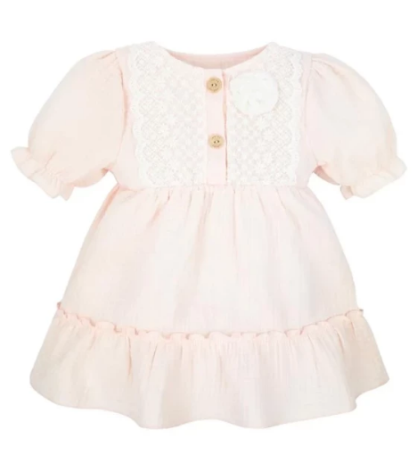 صورة فستان جاميكس غرينادا بناتي - زهري  قطن عضوي