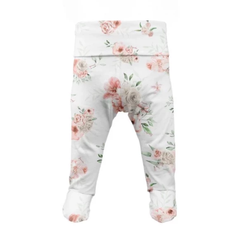 صورة سروال قطني آلما أبيض منقوش للبنات - جاميكس بنطال بيجاما الأطفال