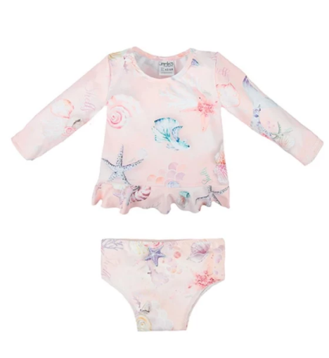 صورة لبس سباحة كوراليا بناتي - ثلاث قطع وردي من جاميكس