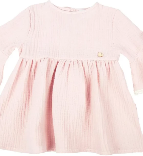 صورة فستان ستيفانيا وردي سادة للبنات من جاميكس - فساتين الأطفال الأنيقة