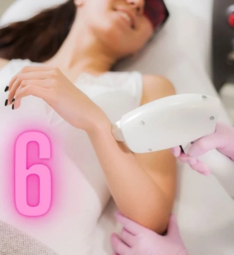 صورة ٍستة جلسات ليزر إزالة الشعر للجسم الكامل - للنساء