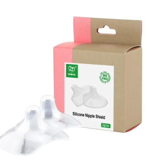 صورة واقيات الحلمة سيليكون دعم للأمهات أثناء الرضاعة الطبيعية قطعتين من هاكا