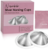 صورة واقيات حلمات الثدي أكواب الفضة مع حلقات سيليكون من نيكسا بيبي
