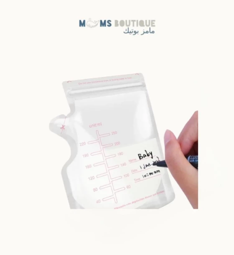 صورة قلم أسود ضد المسح للكتابة على أكياس حفظ الحليب من وانمات