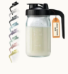 صورة إبريق زجاجي لحفظ الحليب والمشروبات بسعة 900 مل