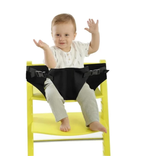 صورة حزام كرسي طعام الأطفال المحمول حل عملي وآمن لإطعام طفلك في أي مكان