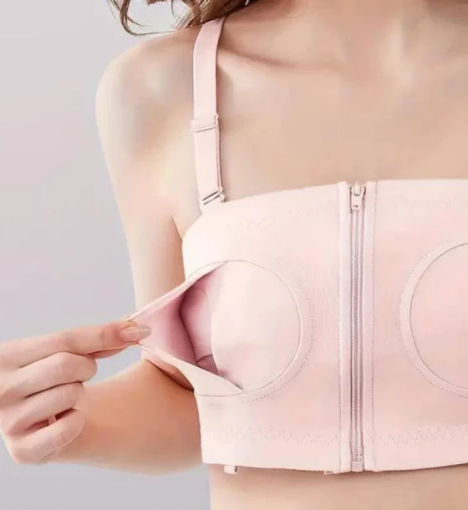 صورة حمالة ثدي للشفط بدون استخدام اليدين – اللون الوردي