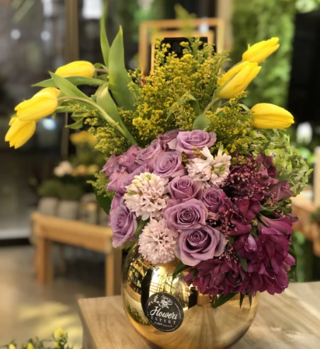 صورة باقة زهور طبيعية من الأزهار الرقيقة تنسيق بوكيه 15