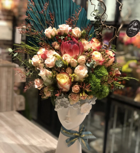 صورة باقة زهور طبيعية من الأزهار الرقيقة تنسيق بوكيه 28