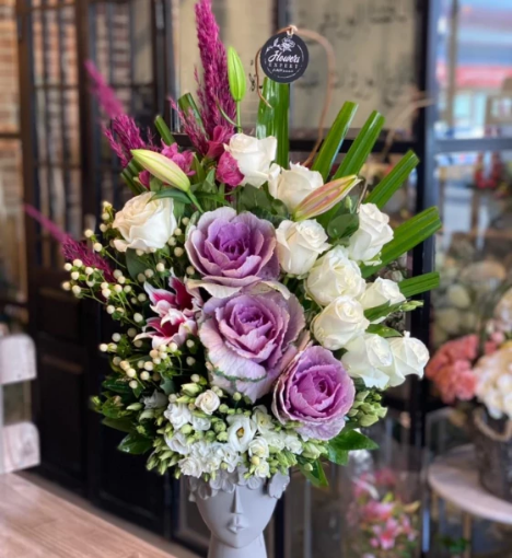 صورة باقة زهور طبيعية من الأزهار الرقيقة تنسيق بوكيه 4