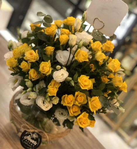 صورة باقة زهور طبيعية من الأزهار الرقيقة تنسيق بوكيه 32