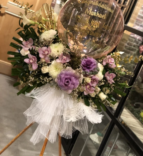 صورة باقة زهور طبيعية من الأزهار الرقيقة تنسيق بوكيه46