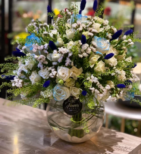 صورة باقة زهور طبيعية من الأزهار الرقيقة تنسيق بوكيه 21