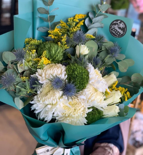 صورة باقة زهور طبيعية من الأزهار الرقيقة تنسيق بوكيه 24