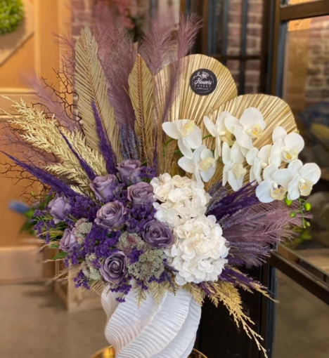 صورة باقة زهور طبيعية من الأزهار الرقيقة تنسيق بوكيه 41