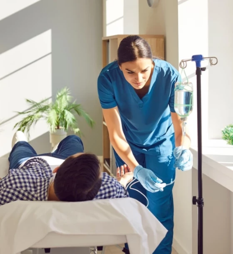 صورة خدمة إعطاء المغذي الوريدي في المنزل (لمدة ثلاث الى اربع ساعات)