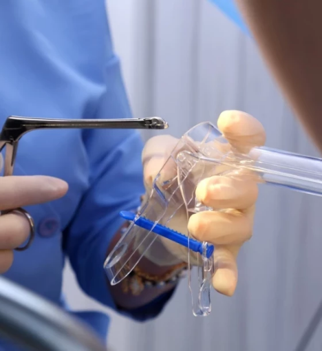 صورة مسحة الالتهابات و قيم مستوى هبوط الرحم